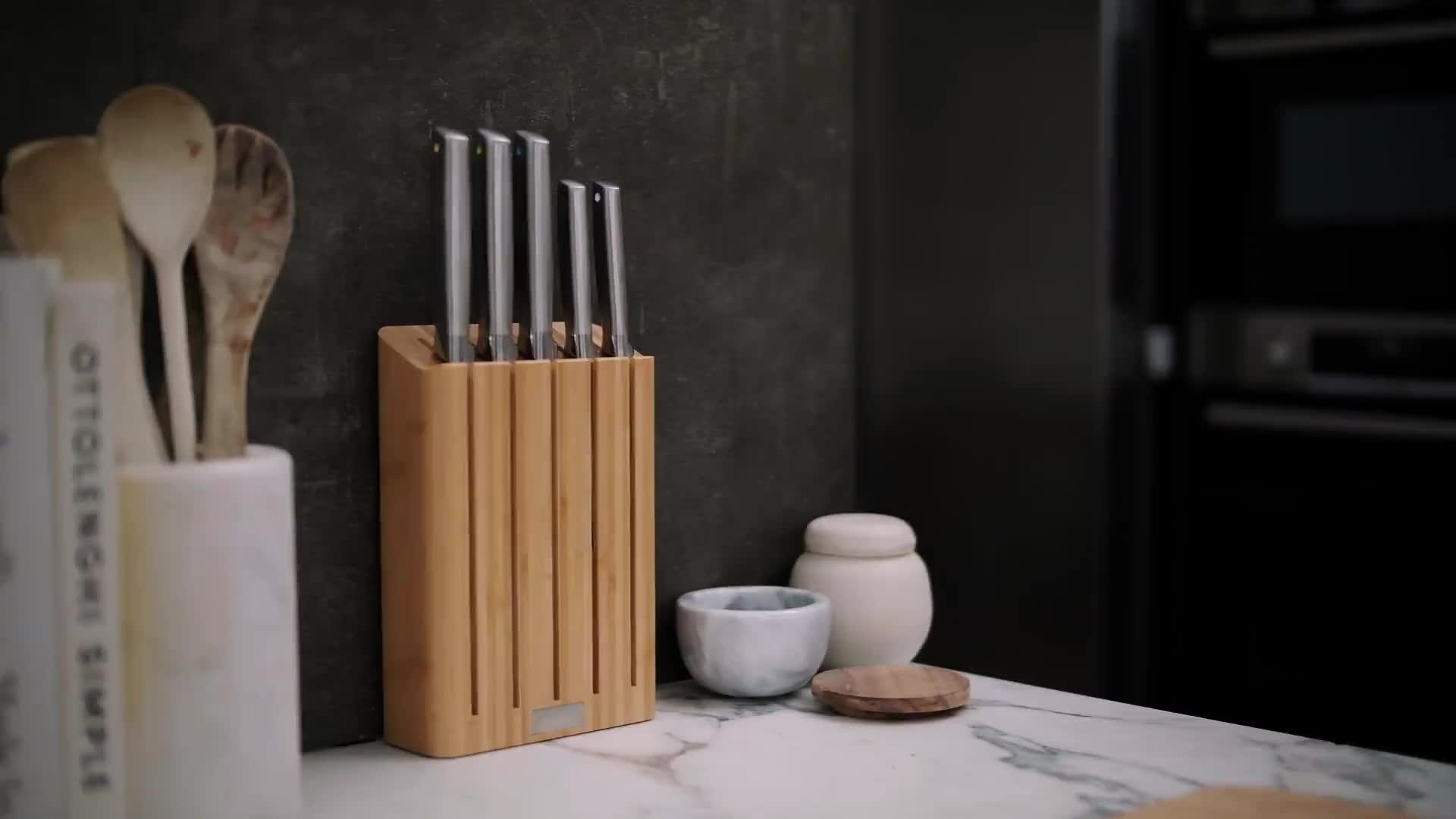 Elevate™ 5-Piece Bamboo Knife Block Set | Joseph Joseph US